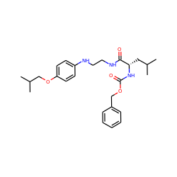 CC(C)COc1ccc(NCCNC(=O)[C@H](CC(C)C)NC(=O)OCc2ccccc2)cc1 ZINC000013490283