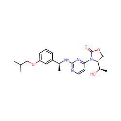 CC(C)COc1cccc([C@H](C)Nc2nccc(N3C(=O)OC[C@@H]3[C@@H](C)O)n2)c1 ZINC000221917054