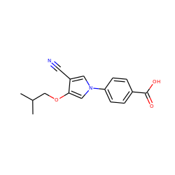 CC(C)COc1cn(-c2ccc(C(=O)O)cc2)cc1C#N ZINC000200829634