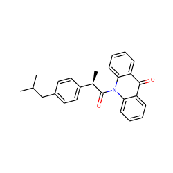 CC(C)Cc1ccc([C@@H](C)C(=O)n2c3ccccc3c(=O)c3ccccc32)cc1 ZINC000095594106