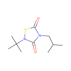 CC(C)Cn1c(=O)sn(C(C)(C)C)c1=O ZINC000084725761