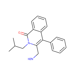 CC(C)Cn1c(CN)c(-c2ccccc2)c2ccccc2c1=O ZINC000040975772