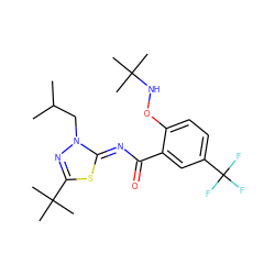 CC(C)Cn1nc(C(C)(C)C)s/c1=N\C(=O)c1cc(C(F)(F)F)ccc1ONC(C)(C)C ZINC000113479890