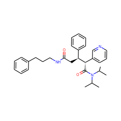 CC(C)N(C(=O)[C@@H](c1cccnc1)[C@@H](CC(=O)NCCCc1ccccc1)c1ccccc1)C(C)C ZINC000034987276