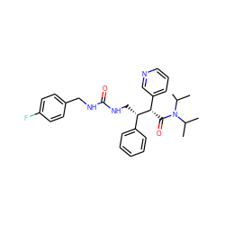 CC(C)N(C(=O)[C@@H](c1cccnc1)[C@@H](CNC(=O)NCc1ccc(F)cc1)c1ccccc1)C(C)C ZINC000034986796