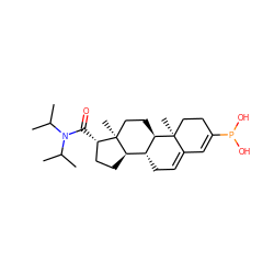 CC(C)N(C(=O)[C@H]1CC[C@@H]2[C@H]3CC=C4C=C(P(O)O)CC[C@]4(C)[C@@H]3CC[C@]12C)C(C)C ZINC000253633468