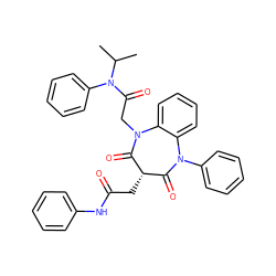 CC(C)N(C(=O)CN1C(=O)[C@@H](CC(=O)Nc2ccccc2)C(=O)N(c2ccccc2)c2ccccc21)c1ccccc1 ZINC000026827060