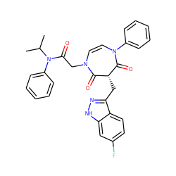 CC(C)N(C(=O)CN1C=CN(c2ccccc2)C(=O)[C@H](Cc2n[nH]c3cc(F)ccc23)C1=O)c1ccccc1 ZINC000035975322