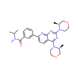 CC(C)N(C)C(=O)c1cccc(-c2ccc3c(N4CCOC[C@@H]4C)nc(N4CCOC[C@@H]4C)nc3n2)c1 ZINC000139595284