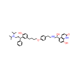 CC(C)N(CC[C@H](c1ccccc1)c1cc(CCCCOc2ccc(CCNC[C@H](O)c3ccc(O)c4[nH]c(=O)ccc34)cc2)ccc1O)C(C)C ZINC000068087687