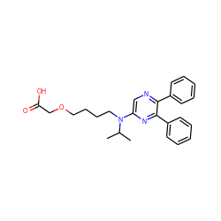 CC(C)N(CCCCOCC(=O)O)c1cnc(-c2ccccc2)c(-c2ccccc2)n1 ZINC000001553986