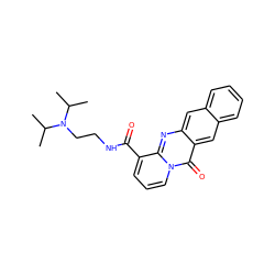 CC(C)N(CCNC(=O)c1cccn2c(=O)c3cc4ccccc4cc3nc12)C(C)C ZINC000169349321