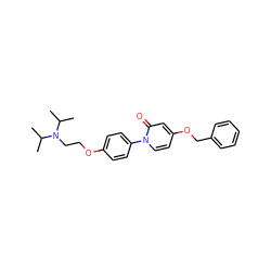 CC(C)N(CCOc1ccc(-n2ccc(OCc3ccccc3)cc2=O)cc1)C(C)C ZINC000066258824