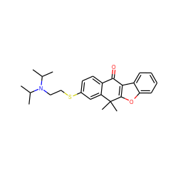 CC(C)N(CCSc1ccc2c(c1)C(C)(C)c1oc3ccccc3c1C2=O)C(C)C ZINC000116889862