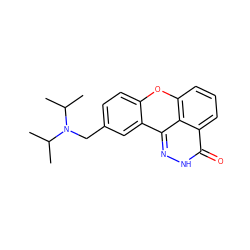 CC(C)N(Cc1ccc2oc3cccc4c(=O)[nH]nc(c2c1)c34)C(C)C ZINC000035906515