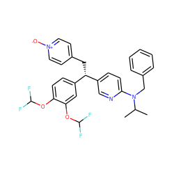 CC(C)N(Cc1ccccc1)c1ccc([C@@H](Cc2cc[n+]([O-])cc2)c2ccc(OC(F)F)c(OC(F)F)c2)cn1 ZINC000027863373