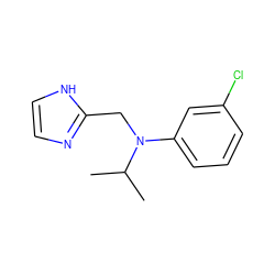 CC(C)N(Cc1ncc[nH]1)c1cccc(Cl)c1 ZINC000095559549