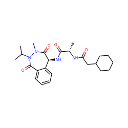 CC(C)N1C(=O)c2ccccc2[C@H](NC(=O)[C@H](C)NC(=O)CC2CCCCC2)C(=O)N1C ZINC000027109073