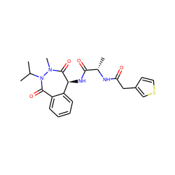 CC(C)N1C(=O)c2ccccc2[C@H](NC(=O)[C@H](C)NC(=O)Cc2ccsc2)C(=O)N1C ZINC000027105021