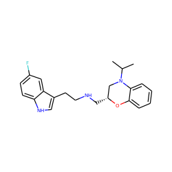 CC(C)N1C[C@@H](CNCCc2c[nH]c3ccc(F)cc23)Oc2ccccc21 ZINC000028571213