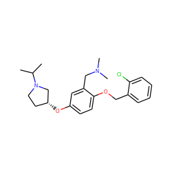 CC(C)N1CC[C@@H](Oc2ccc(OCc3ccccc3Cl)c(CN(C)C)c2)C1 ZINC000028703628