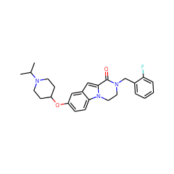 CC(C)N1CCC(Oc2ccc3c(c2)cc2n3CCN(Cc3ccccc3F)C2=O)CC1 ZINC000064539700