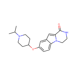 CC(C)N1CCC(Oc2ccc3c(c2)cc2n3CCNC2=O)CC1 ZINC000064540416