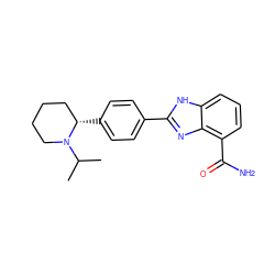 CC(C)N1CCCC[C@@H]1c1ccc(-c2nc3c(C(N)=O)cccc3[nH]2)cc1 ZINC000049068030