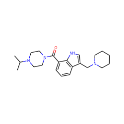 CC(C)N1CCN(C(=O)c2cccc3c(CN4CCCCC4)c[nH]c23)CC1 ZINC000064527869