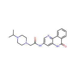 CC(C)N1CCN(CC(=O)Nc2cnc3c(c2)[nH]c(=O)c2ccccc23)CC1 ZINC000022930282