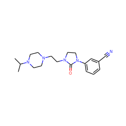 CC(C)N1CCN(CCN2CCN(c3cccc(C#N)c3)C2=O)CC1 ZINC000043024055