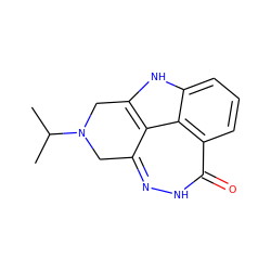 CC(C)N1Cc2n[nH]c(=O)c3cccc4[nH]c(c2c43)C1 ZINC000150198572