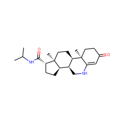 CC(C)NC(=O)[C@H]1CC[C@@H]2[C@@H]3CNC4=CC(=O)CC[C@]4(C)[C@@H]3CC[C@]12C ZINC000027429349