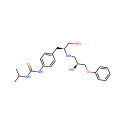 CC(C)NC(=O)Nc1ccc(C[C@@H](CO)NC[C@H](O)COc2ccccc2)cc1 ZINC000028368530