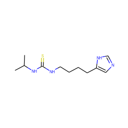 CC(C)NC(=S)NCCCCc1cnc[nH]1 ZINC000013741801