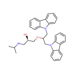 CC(C)NC[C@@H](O)COC(Cn1c2ccccc2c2ccccc21)Cn1c2ccccc2c2ccccc21 ZINC000008398883