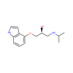 CC(C)NC[C@H](O)COc1cccc2[nH]ccc12 ZINC000000056645