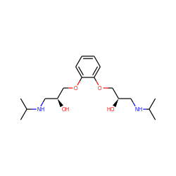 CC(C)NC[C@H](O)COc1ccccc1OC[C@H](O)CNC(C)C ZINC000169332723