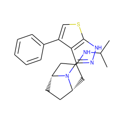 CC(C)NC1C[C@@H]2CC[C@H](C1)N2c1n[nH]c2scc(-c3ccccc3)c12 ZINC000147585745