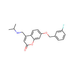 CC(C)NCc1cc(=O)oc2cc(OCc3cccc(F)c3)ccc12 ZINC000036520172