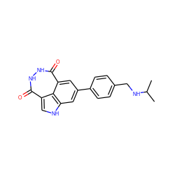 CC(C)NCc1ccc(-c2cc3[nH]cc4c(=O)[nH][nH]c(=O)c(c2)c34)cc1 ZINC000473085990