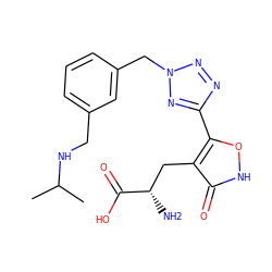 CC(C)NCc1cccc(Cn2nnc(-c3o[nH]c(=O)c3C[C@H](N)C(=O)O)n2)c1 ZINC000653727819