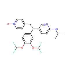 CC(C)Nc1ccc([C@@H](Cc2cc[n+]([O-])cc2)c2ccc(OC(F)F)c(OC(F)F)c2)cn1 ZINC000013487920