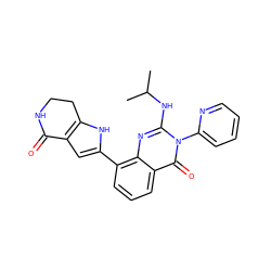 CC(C)Nc1nc2c(-c3cc4c([nH]3)CCNC4=O)cccc2c(=O)n1-c1ccccn1 ZINC000222374989