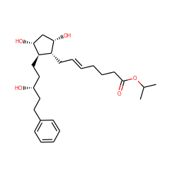 CC(C)OC(=O)CCC/C=C/C[C@H]1[C@@H](O)C[C@@H](O)[C@@H]1CC[C@@H](O)CCc1ccccc1 ZINC000004097345