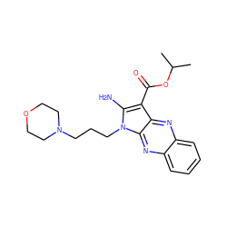 CC(C)OC(=O)c1c(N)n(CCCN2CCOCC2)c2nc3ccccc3nc12 ZINC000020101476