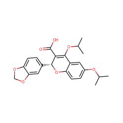 CC(C)OC1=C(C(=O)O)[C@@H](c2ccc3c(c2)OCO3)Oc2ccc(OC(C)C)cc21 ZINC000013473441