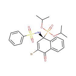 CC(C)OP(=O)(OC(C)C)[C@@]1(NS(=O)(=O)c2ccccc2)C=C(Br)C(=O)c2ccccc21 ZINC000002275064