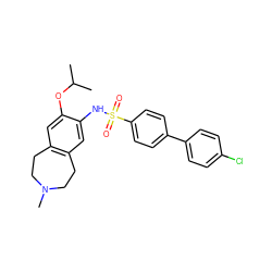 CC(C)Oc1cc2c(cc1NS(=O)(=O)c1ccc(-c3ccc(Cl)cc3)cc1)CCN(C)CC2 ZINC000028704270