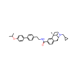 CC(C)Oc1ccc(-c2ccc(CCNC(=O)c3ccc4c(c3)[C@@]3(C)CCN(CC5CC5)[C@@H](C4)[C@@H]3C)cc2)cc1 ZINC000169292127